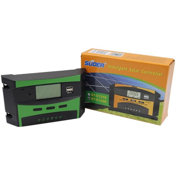 SUOER ST-C1220 12-24 VOLT 20 AMPER DİGİTAL OTOMATİK SOLAR ŞARJ REGÜLATÖRÜ  (2 USB GİRİŞLİ 5 V-2.1A) (K0) - Görsel 3