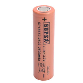 SUPEX 18650-2500 3.7V 2500 MAH DÜZ KAFA LI-ION PİL (K0)