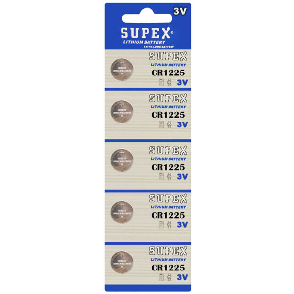 SUPEX CR1225 3 VOLT LİTYUM PİL 5Lİ PAKET FİYAT (K0)