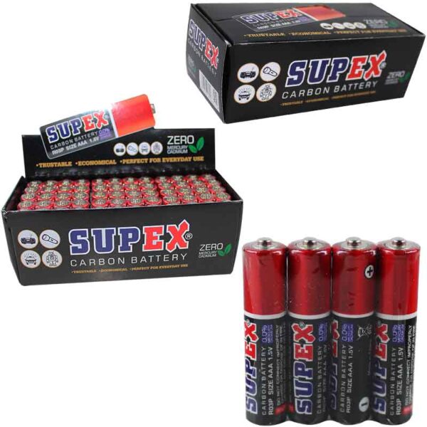 SUPEX R03 1.5V AAA ÇİNKO KARBON İNCE KALEM PİL 60LI PAKET (K0)