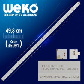 SVJ490A06_REV03_6LED_L - LB-C490F13-E2-L-G1-SE3 / SE1 - 6 LEDLİ 49.8 CM - (WK-472) (K0)