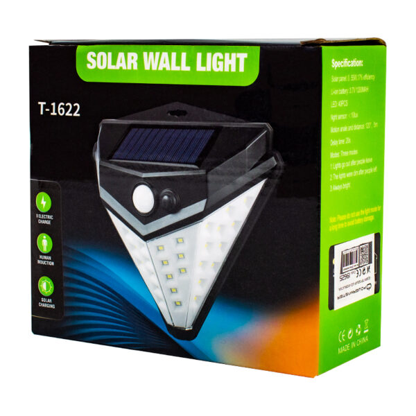 T-1622 40 LEDLİ 120* 5 MT GÖRÜŞ AÇISI SOLAR ÜÇGEN TİP IŞILDAK FENER (K0) - Görsel 3