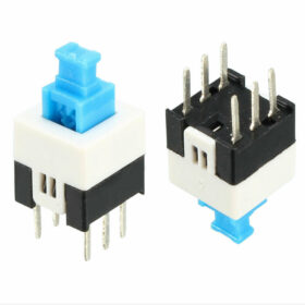 TACTILE PUSH BUTTON ON/OFF ANAHTARLI SWİTCH 7X7 MM 6 BACAKLI KİLİTLİ (IC-196) (K0)