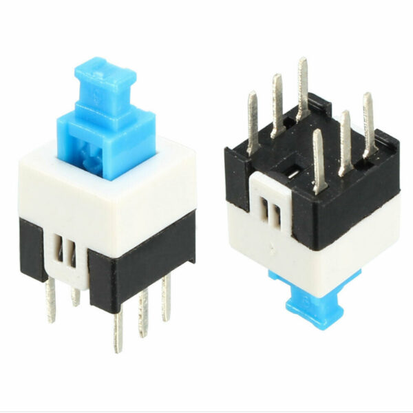 TACTILE PUSH BUTTON ON/OFF ANAHTARLI SWİTCH 7X7 MM 6 BACAKLI KİLİTLİ (IC-196) (K0)