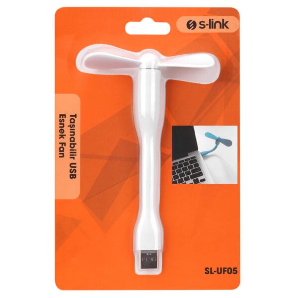 TAŞINABİLİR ESNEK BEYAZ USB MİNİ FAN SL-UF05 (K0) - Görsel 3