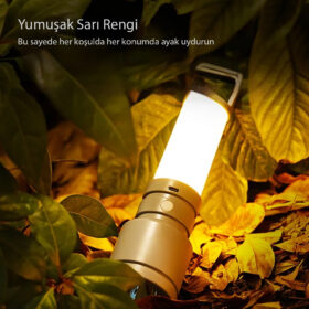 TAŞINABİLİR KAMP FENERİ BEYAZ - SARI TYPE-C ŞARJ GİRİŞLİ 60X235MM CH-23051 (K0)