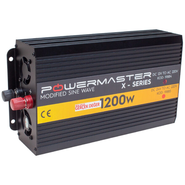 TEK DİJİTAL EKRAN 12 VOLT - 1200 WATT MODIFIED SINUS WAVE INVERTER (K0)