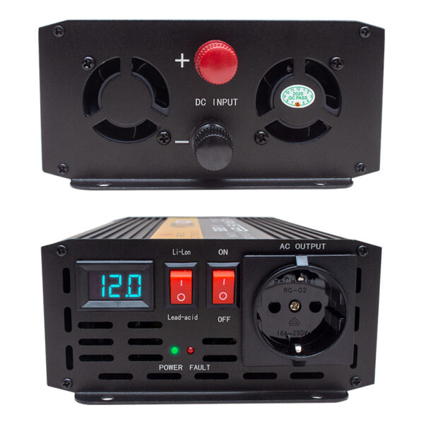 TEK DİJİTAL EKRAN 12 VOLT - 1200 WATT MODIFIED SINUS WAVE INVERTER (K0) - Görsel 2