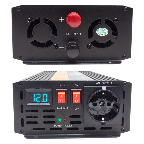 TEK DİJİTAL EKRAN 12 VOLT - 1500 WATT MODIFIED SINUS WAVE INVERTER (K0) - Görsel 2