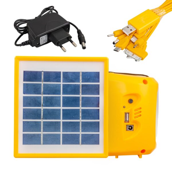 TEK PANELLİ ŞARJLI SOLAR IŞILDAK AYDINLATMA SETİ (K0) - Görsel 4