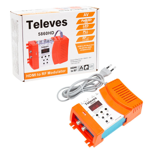 TELEVES 5860HD HDMI AV GİRİŞLİ FULL BAND RF MODÜLATÖR (AHD KAMERALAR İÇİN) (K0) - Görsel 3
