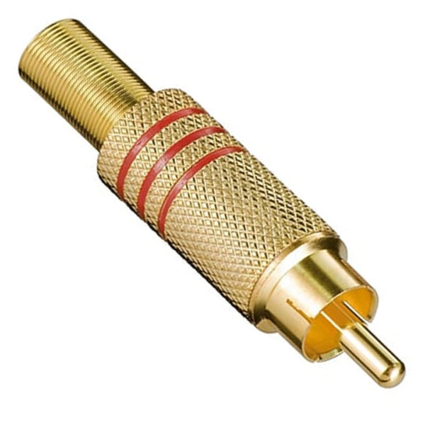 TOS RCA FİŞ METAL GOLD ERKEK KONNEKTÖR (KIRMIZI KODLU) (K0)