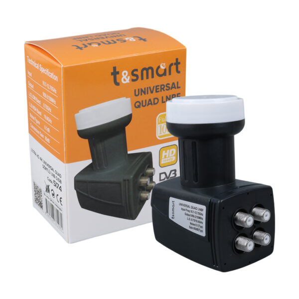 TSMART 0.1DB ULTRA HD 4K UNIVERSAL QUAD DÖRT ÇIKIŞLI LNB (K0) - Görsel 4
