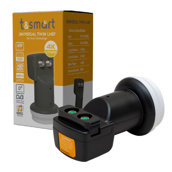 TSMART 0.1DB ULTRA HD 4K UNIVERSAL TWİN ÇİFT ÇIKIŞLI LNB (K0) - Görsel 3