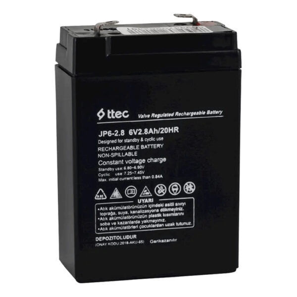 TTEC AKÜ 6 VOLT 2.8 AMPER DİK ( 66 X 33 X 97 MM ) (K0)