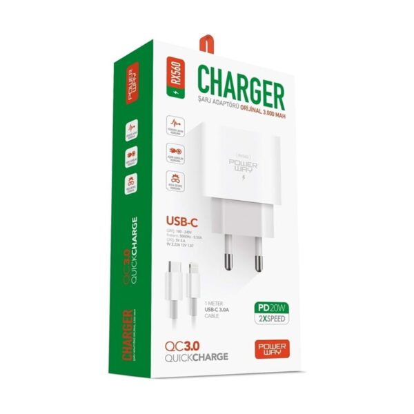 TYPE C + IPHONE 3 AMPER HIZLI ŞARJ ALETİ (81) (K0) - Görsel 3