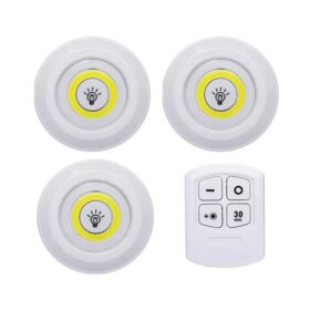 ÜÇLÜ KUMANDALI PİLLİ DOKUNMATİK PORTATİF COB LED IŞIK AYDINLATMA (K0)