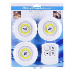 ÜÇLÜ KUMANDALI PİLLİ DOKUNMATİK PORTATİF COB LED IŞIK AYDINLATMA (K0)