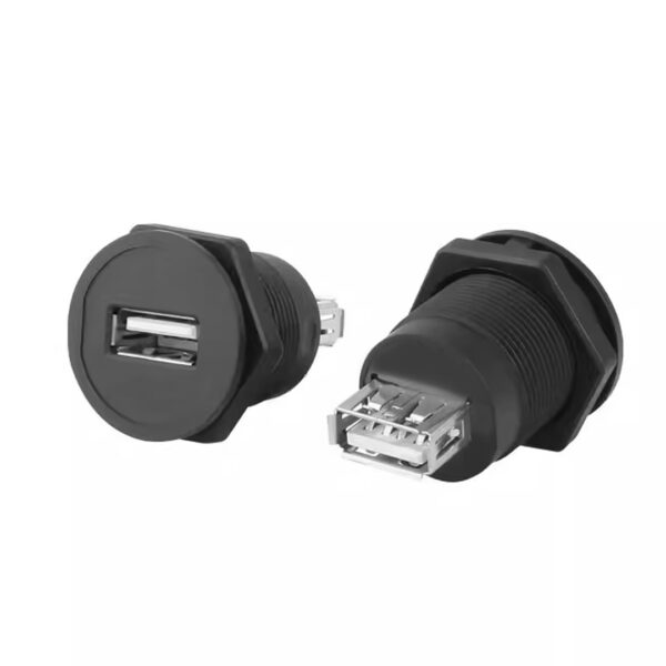 USB-01C-BK 22 MM PANO TİP SİYAH USB A DİŞİ SOKET (K0)