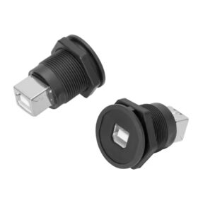 USB-04C-BK 22 MM PANO TİP SİYAH USB B DİŞİ SOKET (K0)