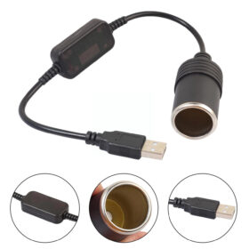 USB 2.0 5 VOLT - 2 AMPER TO 12 VOLT - 0.8 AMPER ÇAKMAK FİŞİ DİŞİ ÇEVİRİCİ (K0)
