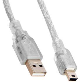 USB 2.0 5 METRE ŞEFFAF USB AM MİNİ 5 PİN KABLO (K0)