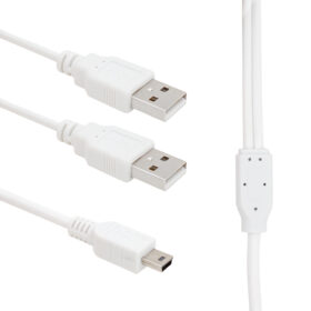 USB 2 X ERKEK - MİNİ USB 5 PİN (2.0V) 1.5 METRE KABLO (K0)