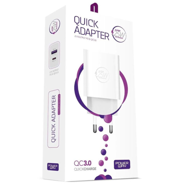 USB 3.0 / TYPE-C 25W 3.0A HIZLI ŞARJ ALETİ BAŞLIĞI PD25W (K0) - Görsel 2
