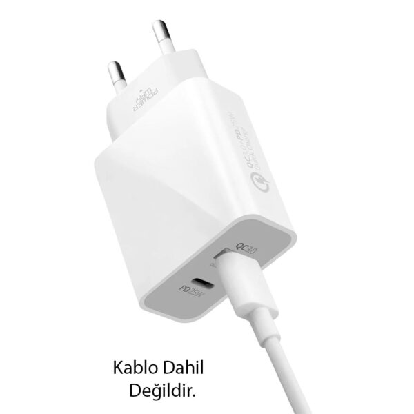 USB 3.0 / TYPE-C 25W 3.0A HIZLI ŞARJ ALETİ BAŞLIĞI PD25W (K0) - Görsel 4
