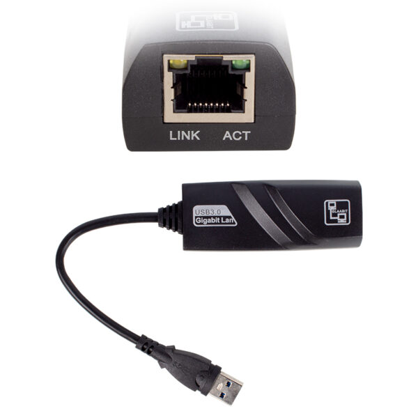 USB 3.0 TO ETHERNET 10/100/1000MBPS GİGABİT ETHERNET ÇEVİRİCİ ADAPTÖR (K0) - Görsel 2