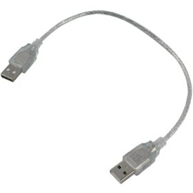 USB ERKEK-ERKEK KABLO 40 CM ŞEFFAF (K0)