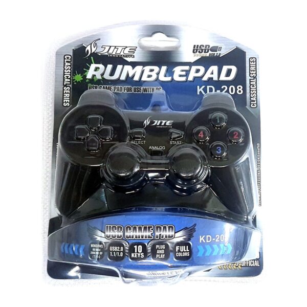 USB GAME PAD JOYSTICK TİTREŞİMLİ ANALOG OYUN KOLU (K0) - Görsel 3