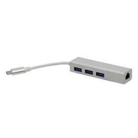USB TYPE-C 3.0 3 PORT HUB + GIGABIT ETHERNET ADAPTÖR (K0)