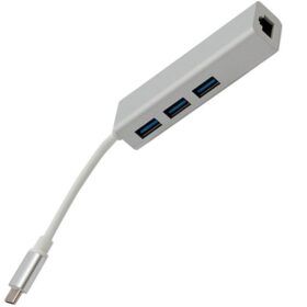 USB TYPE-C 3.0 3 PORT HUB + GIGABIT ETHERNET ADAPTÖR (K0)