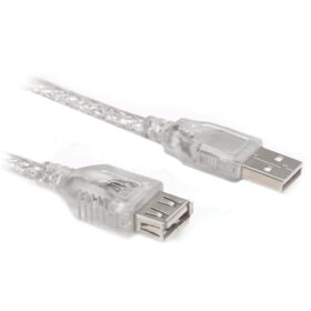 USB UZATMA KABLOSU 3 METRE ŞEFFAF (K0)