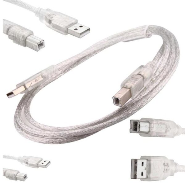 USB YAZICI KABLOSU 1.5 METRE 2.0V ŞEFFAF (K0)