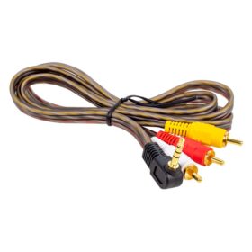 UYDU ALICISI AV KABLO 3.5 MM STEREO L ERKEK / 3 RCA KABLO 1.2 METRE UZUN JACK SİLİKONLU (81) (K0)