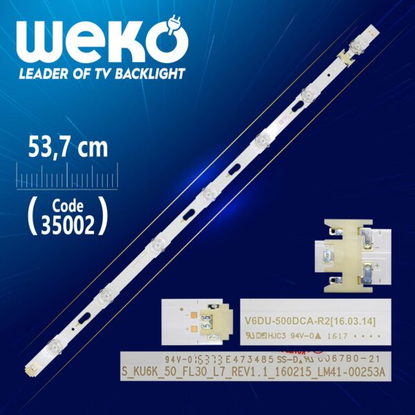V6DU-500DCA-R2 - S_KU6K_50_FL30_L7_REV1.1_160215 - LEFT - 53.5 CM 7 LEDLİ (WK-791) (K0)