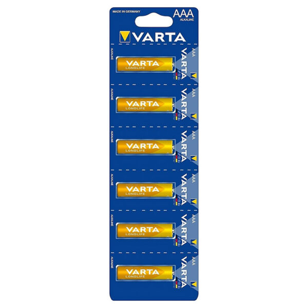 VARTA LONGLIFE ALKALİN AAA İNCE KALEM PİL 6LI PAKET (K0)