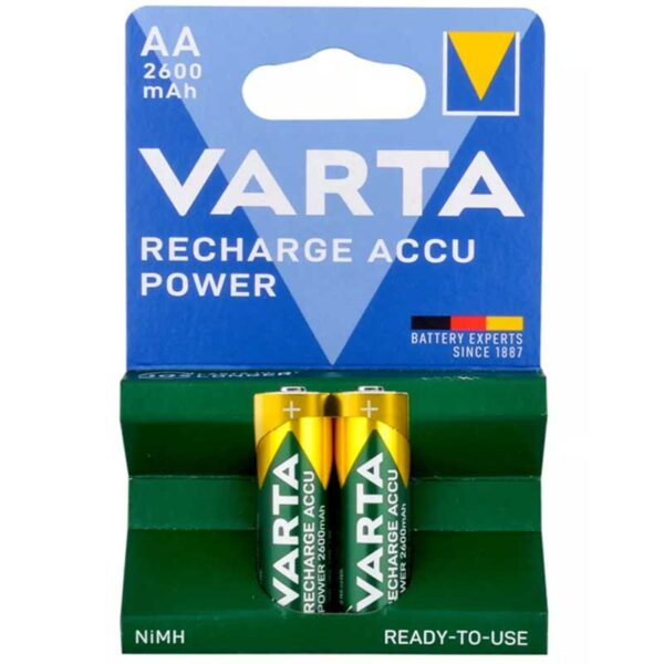 VARTA NI-MH 1.2V 2600 MAH R2U AA ŞARJLI 2Lİ KALEM PİL (K0)