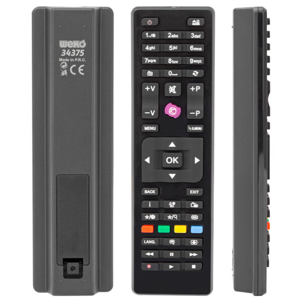 VESTEL-SEG-REGAL RC4875 KARE GÖBEK MİNİ LCD LED TV KUMANDA (40042=34375) (K0)