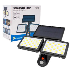 W770B SENSÖRLÜ 36 COB LEDLİ SOLAR AYDINLATMALI DUVAR LAMBASI (K0)