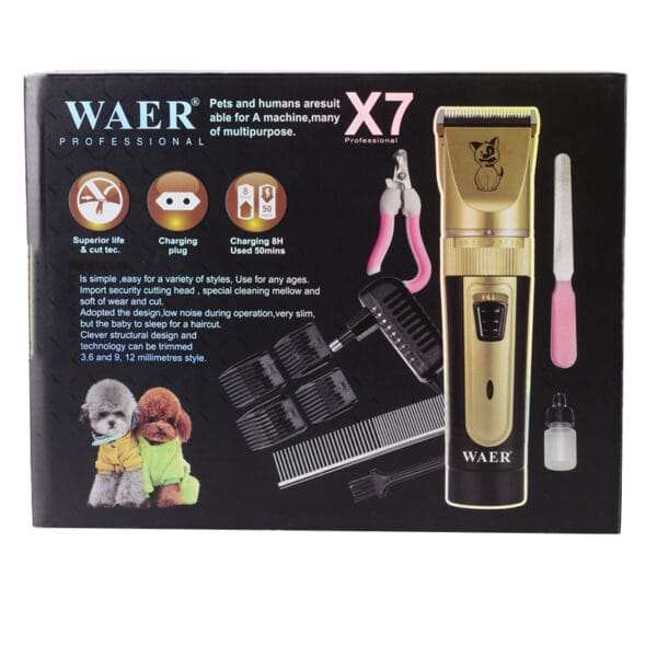 WAER WA-08158 PROFESYONEL ŞARJLI SAÇ VE SAKAL TRAŞ MAKİNESİ (PET TRAŞ MAKİNESİ SETİ) (K0) - Görsel 3