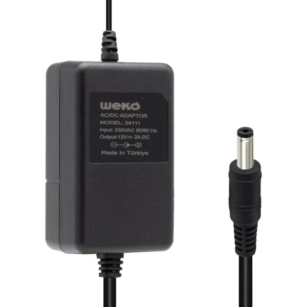 12 VOLT - 2 AMPER 5.5*2.1 UÇLU YERLİ ÜRETİM PLASTİK KASA MASAÜSTÜ ADAPTÖR (K0)