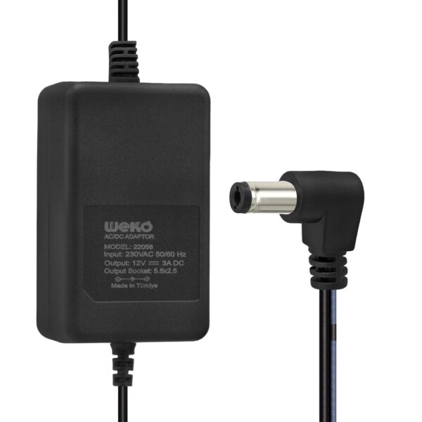 12 VOLT - 3 AMPER - 5.5*2.5 UÇLU PLASTİK KASA MASAÜSTÜ ADAPTÖR YERLİ ÜRETİM (K0)