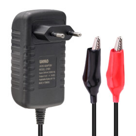 8.4 VOLT - 1 AMPER KROKODİL UÇLU KIRMIZI YEŞİL LEDLİ YERLİ ÜRETİM AKÜ ŞARJ CİHAZI (OUT:6V-1A) (K0)