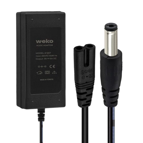 9 VOLT - 5 AMPER 5.5*2.5 UÇLU YERLİ ÜRETİM YAZAR KASA/POS MAKİNESİ MASAÜSTÜ  ADAPTÖR (K0)
