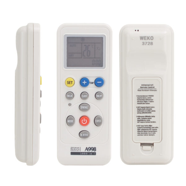 WEKO KK KLİMA AKILLI KUMANDA 5000IN1 UNIVERSAL TÜM MODELLER A/C A998    (3728=33368) (81) (K0)