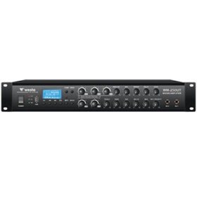 WESTA WM-250UT 250W 100V/70V/4-16 OHM USB/EKO/BT/UK 6 BÖLGELİ 4 MİK.GİRİŞ TRAFOLU ANFİ (K0)