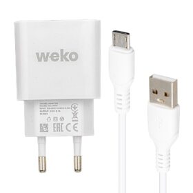 WK-21436 M7 2.1 AMPER ŞARJ BAŞLIK ADAPTÖRÜ + MICRO USB KABLO (NO:3) (K0)